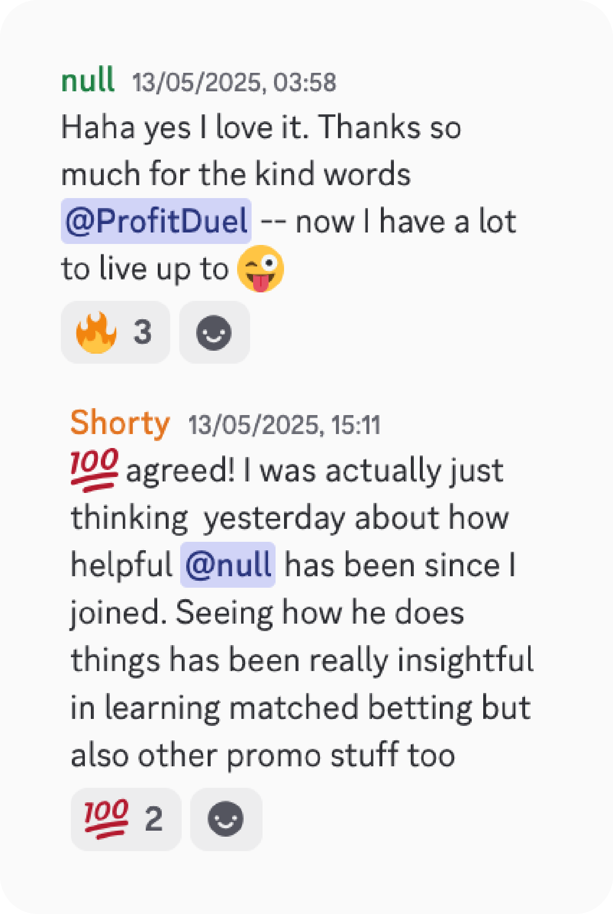 praise for null and profitduel